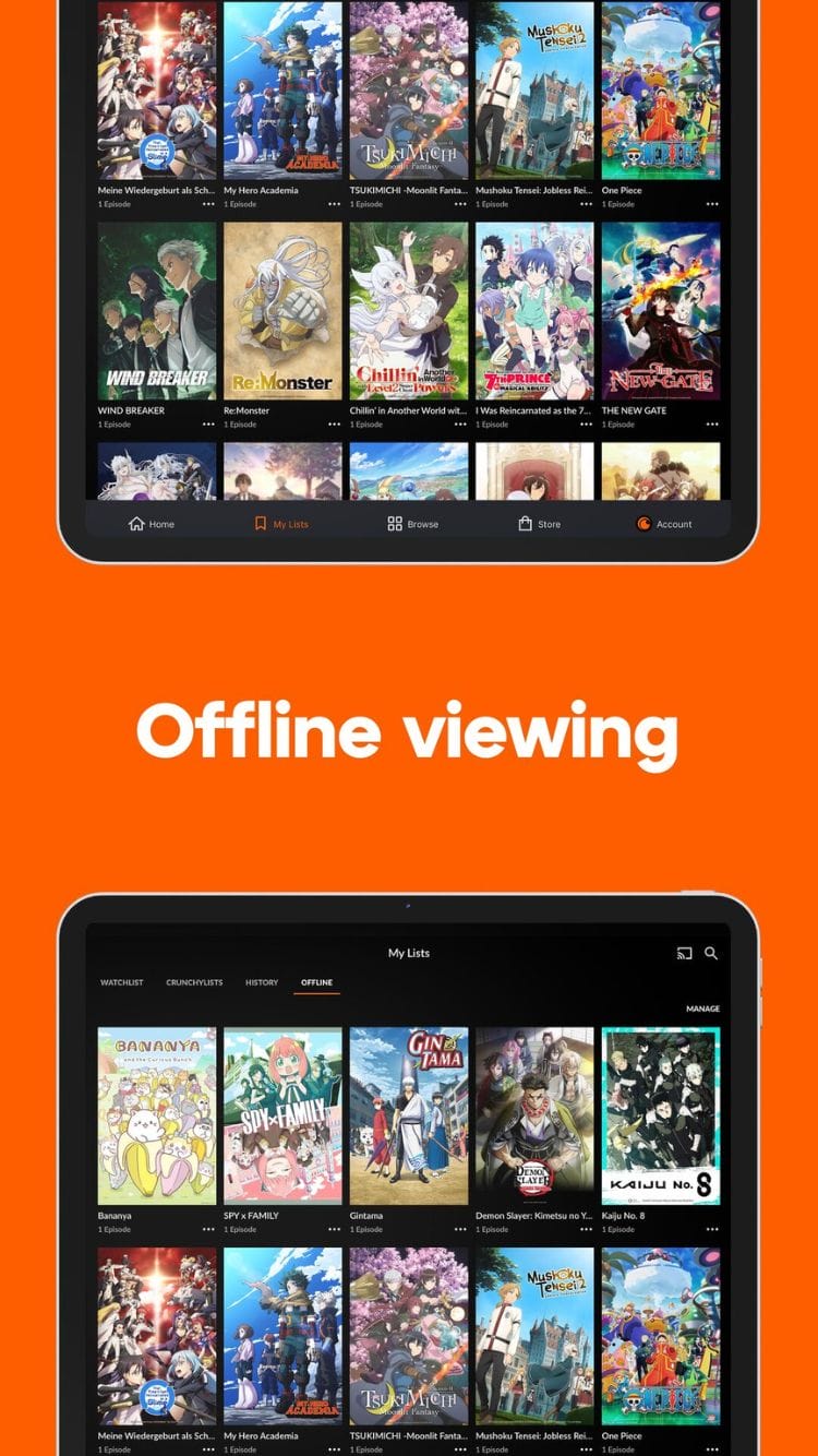 Crunchyroll Mod APK Features - Ad-Free Anime Streaming and Offline Download